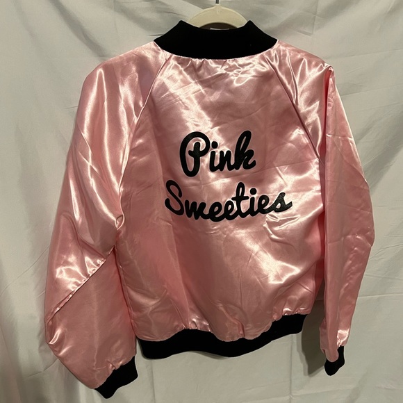 SOLD L Rockabilly 50s style Be Bop Do Wop Pink Sweeties Costume jacket - Picture 8 of 8